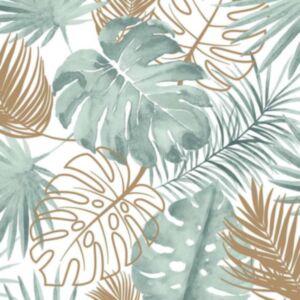 DUTCH WALLCOVERINGS tapeet, monstera lehed, roheline