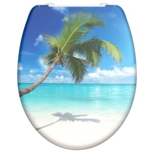 Столик для стаканов SCHÜTTE из дюропластика, плавно закрывающийся, принт "CARRIBEAN"
