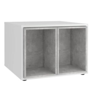 FMD diivanilaud 2 külglauaga 67,5x67,5x50 cm valge ja betoon