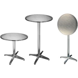 HI складной стол для бистро алюминиевый круглый 60 x 60 x (58-115) см