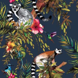 DUTCH WALLCOVERINGS tapeet, leemur, tumesinine