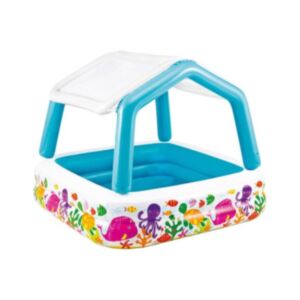 Intex täispumbatav päikesevarjuga bassein 157x157x122 cm