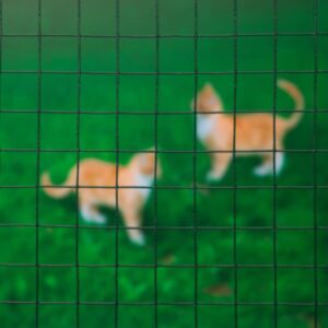 Nature traatvõrk ruut 1 x 2,5 m 25 mm plastkattega teras roheline