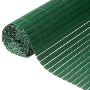 Dabas divpusējs dārza vairogs PVC 1 x 3 m zaļš