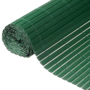 Dabas divpusējs dārza vairogs PVC 1,5 x 3 m zaļš