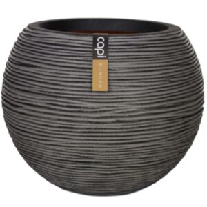 Capi vaas "Nature Rib" kuul 40 x 32 cm antratsiithall 