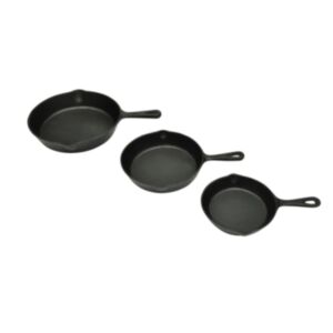 3 BBQ gaļas pannas dzelzs komplekts