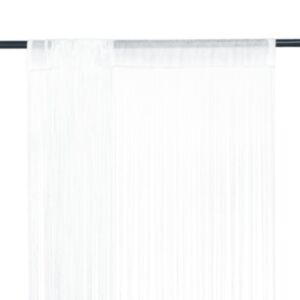 U24 stīgu aizkari 2 gab., 100 x 250 cm, balti