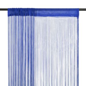 Pood24 nöörkardinad 2 tk, 100 x 250 cm, sinine