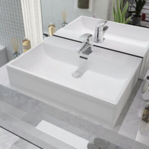 Керамическая мойка U24i с отверстием под смеситель 60,5 x 42,5 x 14,5 см белый