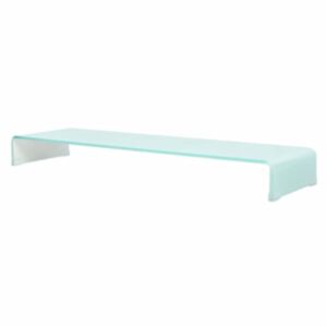 U24i TV statīvs izgatavots no stikla 120 x 30 x 13 cm balts