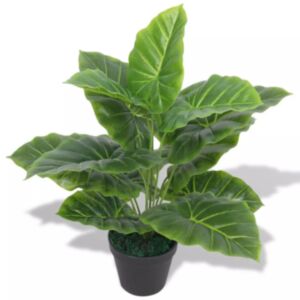 U24 mākslīgais augs ar taro podu 45 cm zaļš