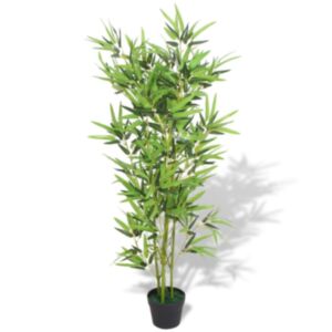 U24 mākslīgais augs ar bambusa podu 120 cm, zaļš