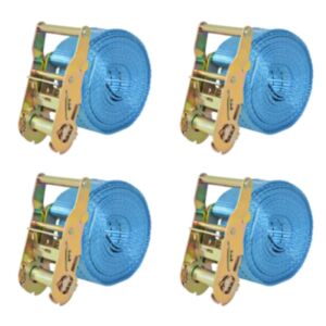 Pood24 pingutitega koormarihmad 4 tk 2 tonni 6 m x 38 mm, sinine