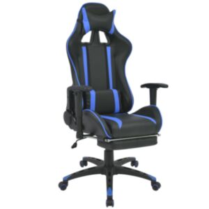 Офисное кресло U24 racing seat design с подставкой для ног, синее