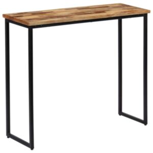 U24 konsoles galds izgatavots no restaurēta tīkkoka koka, 90 x 30 x 76 cm