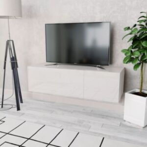U24 televizora skapis, skaidu plātne, 120 x 40 x 34 cm, balts