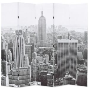 Pood24 kokkupandav sirm 200 x 170 cm, New York, must valge