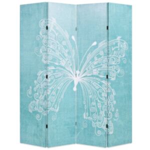 Pood24 kokkupandav sirm 160 x 170 cm liblikaga, sinine