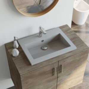 U24 granīta izlietne 600 x 450 x 120 mm pelēka