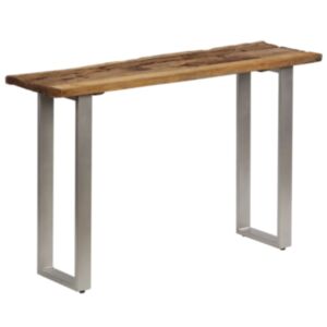 U24 konsoles galds, restaurēts koks un tērauds 120 x 35 x 76 cm