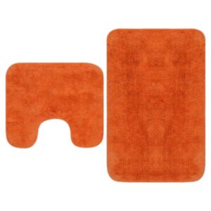 U24 divdaļīgs vannas paklāju komplekts, audums, oranžs