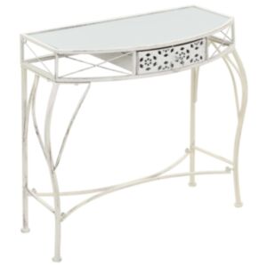 U24 papildu galds franču stilā, metāla 82 x 39 x 76 cm balts