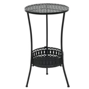 U24 bistro galds, melns, 40 x 70 cm, metāls