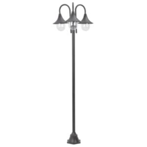 Pood24 aialatern, E27 220 cm, alumiinium, kolme laternaga, pronks