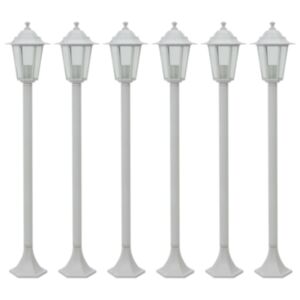 Pood24 aialaternad, 6 tk, E27 110 cm, alumiinium, valge