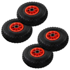 Pood24 pakikäru rattad, 4 tk, kumm 3,00–4 (245x82)