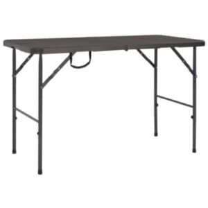 U24 dārza galds, brūns, 120 x 60 x 74 cm, HDPE rotangpalmas imitācija