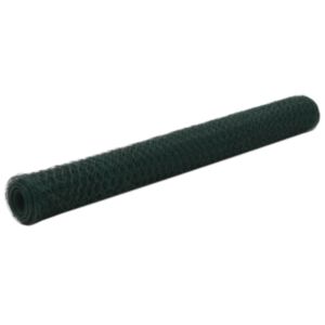U24 vistu stiepļu dārzs, tērauds ar PVC pārklājumu, 25 x 1,2 m, zaļš