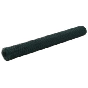 U24 vistu stiepļu dārzs, tērauds ar PVC pārklājumu, 25 x 1,2 m, zaļš