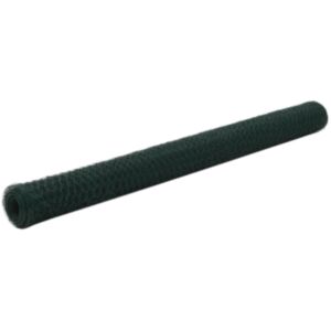 U24 vistu stiepļu dārzs, tērauds ar PVC pārklājumu, 25 x 1,5 m, zaļš