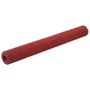 U24 vistu stiepļu dārzs, tērauds ar PVC pārklājumu, 25 x 1,2 m, sarkans