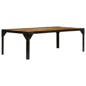 U24 kafijas galdiņš, neapstrādāts mango koks un tērauds, 110 cm