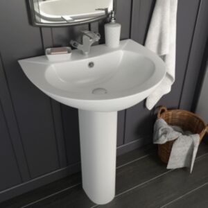 U24 neatkarīga izlietne ar kāju, keramika, balta 520 x 440 x 190 mm