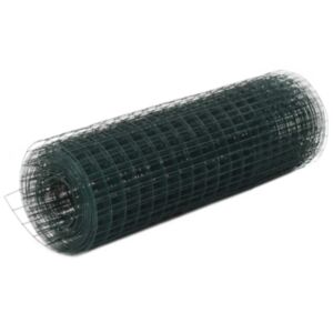 U24 vistu stiepļu dārzs, tērauds ar PVC pārklājumu, 10 x 0,5 m, zaļš