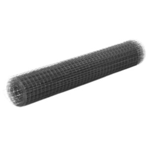 U24 vistas stieples dārza tērauds, ar PVC pārklājumu 10 x 1 m, pelēks