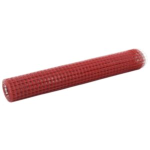U24 vistas stieples dārza tērauds, ar PVC pārklājumu 10 x 1 m, sarkans