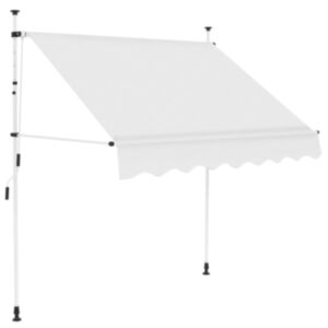 U24 manuāli ievelkams nojume, 200 cm, krēmīgi balta