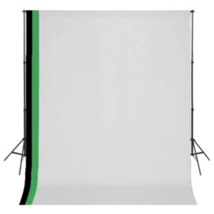 U24 fotostudijas komplekts ar 3 foniem un regulējamu rāmi 3 x 3 m