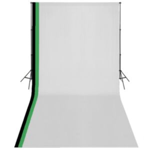 U24 fotostudijas komplekts ar 3 foniem un regulējamu rāmi 3 x 6 m