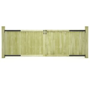 Pood24 aiaväravad, 2 tk, immutatud männipuit, 300 x 100 cm