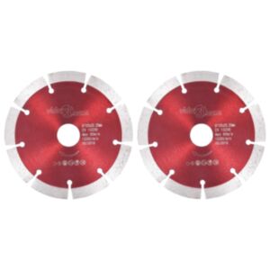 U24 dimanta griešanas diski, 2 gab., Tērauds, 125 mm