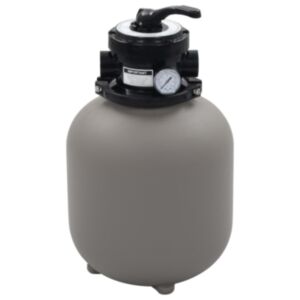 U24 baseina smilšu filtrs 4 pozīcijās ar pelēku vārstu 350 mm