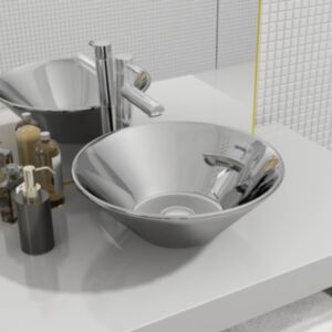 U24 izlietne 42 x 14 cm, keramika, sudrabs
