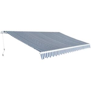 U24 saliekama manuālā nojume, 500 cm, zila / balta