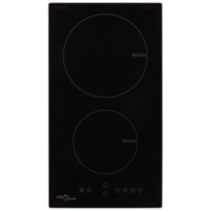 U24 indukcijas plīts ar 2 plāksnēm, skārienjūtīgais stikls 3500 W